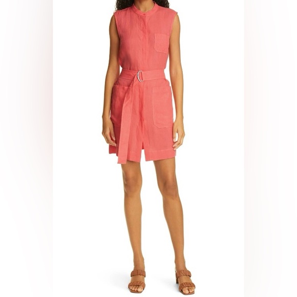 JUDITH & CHARLES  Flora Workwear Shirtdress  in Watermelon - Picture 2 of 11